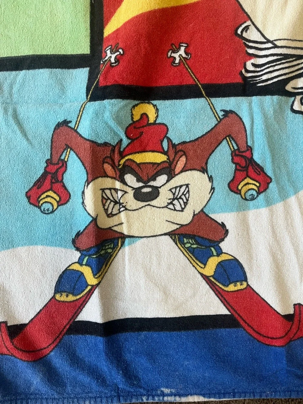 Vintage 2000 Looney Tunes Taz Beach Towel - Warner Bros Karsten Cotton